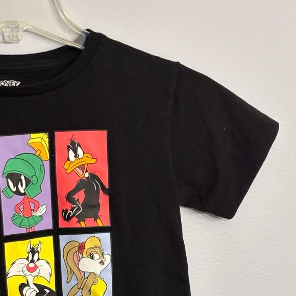 Warner Brothers | Girls Looney Tunes Black Graphic T-Shirt, Size M(7/8) - Picture 4 of 11